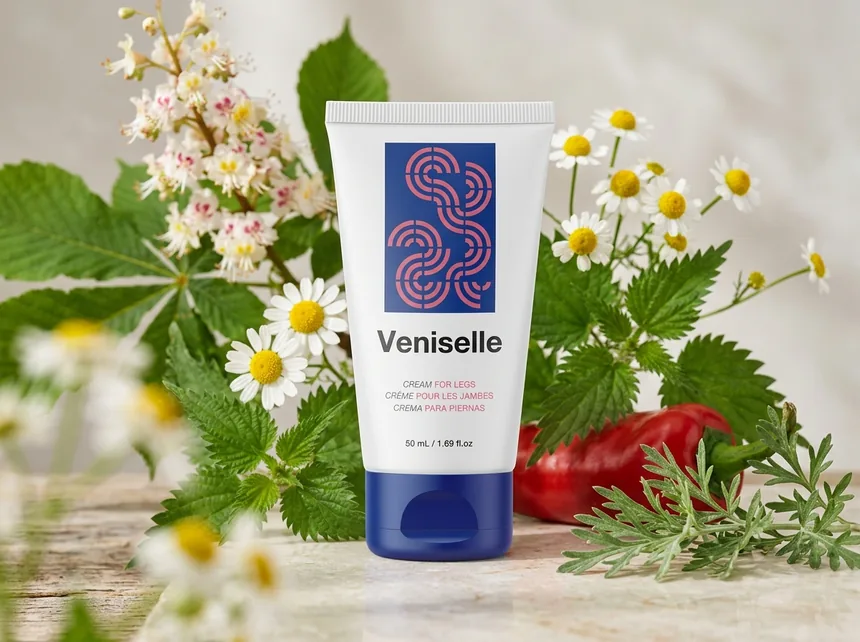 Crema Veniselle con ingredienti botanici per gambe pesanti