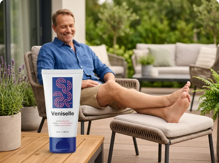 Diverse creme per gambe su sfondo bianco con ingredienti botanici naturali